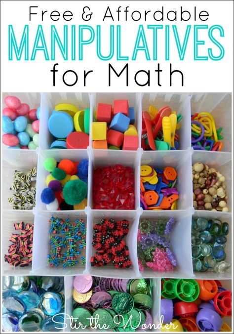 Free & Affordable Math Manipulatives | Stir The Wonder Math With Manipulatives, Math Manipulatives, Stem Steam, Math Games, How To Use, Steam, Preschool, Wonder, Pre School