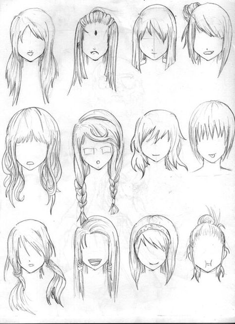 How To Draw Hair (Step By Step Image Guides) Hair Styles For Girls, Short Hair Drawing, Anime Long Hair, Girl Drawing Easy, Pelo Anime, Manga Hair, 얼굴 드로잉, Drawing Eyes, Drawing Hair