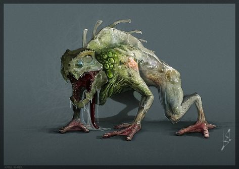 Mutant, Kirill Khrol on ArtStation at https://www.artstation.com/artwork/E19E2 Swamp Creature, Arte Robot, Dnd Monsters, Fantasy Beasts, Creature Drawings, Monster Concept Art, Alien Creatures, Manama, Fantasy Monster