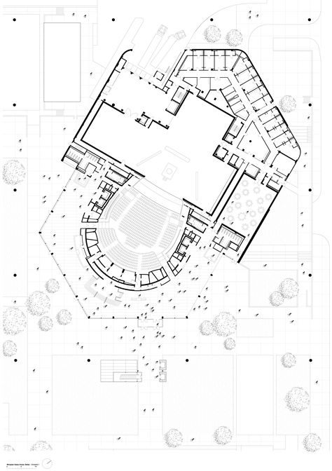 Image 33 of 41 from gallery of Winspear Opera House / Foster + Partners. Photograph by Foster + Partners Theatre Plan, Winspear Opera House, Theater Plan, Theatre Architecture, Opera House Architecture, Geometric Art Animal, Landscape Architecture Plan, Theater Architecture, مركز ثقافي