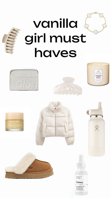 vanilla girl must haves! Vanilla Girl Must Haves, Clean Girl Must Haves, Girl Must Haves, Vanilla Aesthetic, Vanilla Girl, Cinnamon Spice, 17th Birthday, Cozy Room, Clean Girl