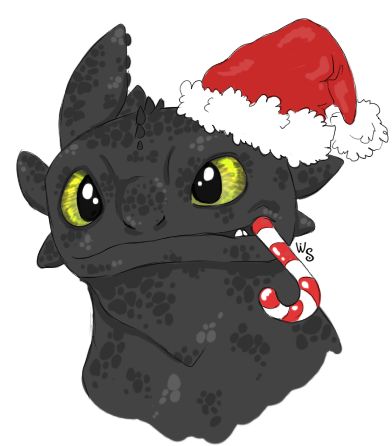 Toothless Christmas, Httyd Toothless, Toothless And Stitch, Merry Christmas Everybody, Night Fury Dragon, Warrior Cats Books, Christmas Dragon, Hiccup And Toothless, Toothless Dragon