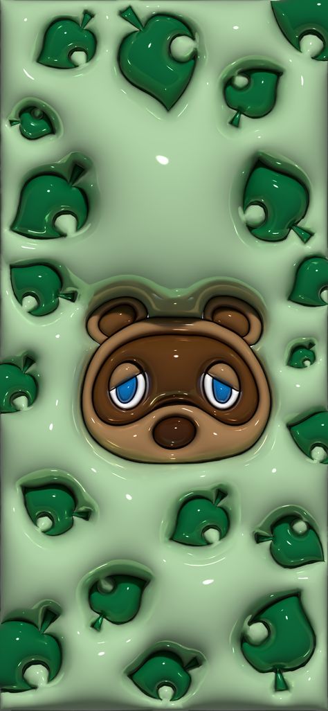 3d wallpaper for phones! 3d Wallpaper Cute Green, Green 3d Wallpaper, Inflated Wallpapers, Inflated Wallpaper, 3d Wallpaper For Phone, 3d Wallpaper Cute, Tom Nook, 3d Wallpaper Iphone, Jelly Wallpaper