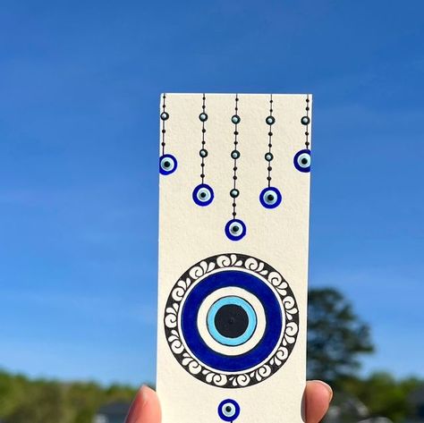 Evil Eye Journal, Mandala Designs Easy, Mandala Art Canvas Painting, Evil Eye Bookmark, Evil Eye Mandala Art, Mandala Art Ideas Creative, Evil Eye Drawing, Mini Mandala Art, Easy Mandala Art For Beginners