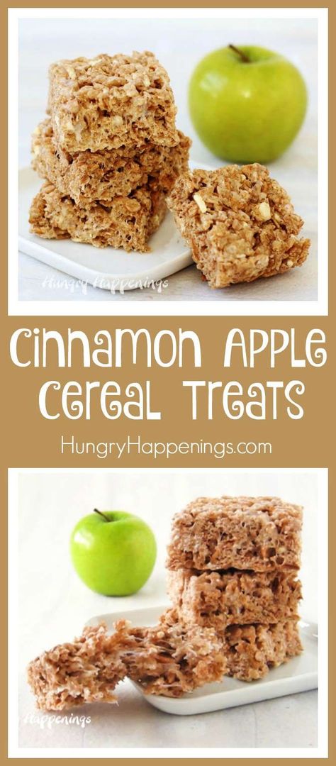 . Apple Cereal, Party Munchies, Cinnamon Rice, Edible Ideas, Cereal Dessert, Fall And Thanksgiving, Cereal Treats, Best Party Food, Cinnamon Apple