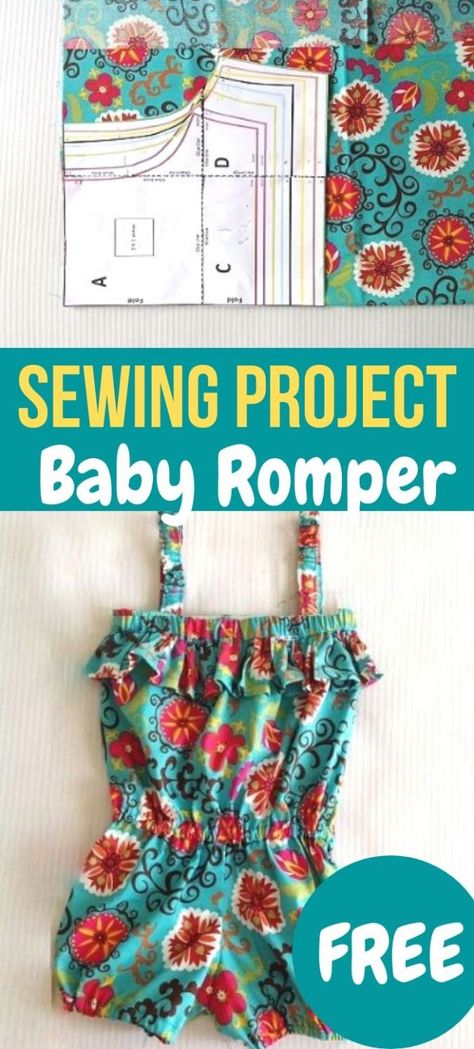 Baby Romper Pattern Free, Baby Jumper Pattern, Barbie Products, Diy Romper, Baby Romper Sewing Pattern, Patterns Skirt, Free Baby Patterns, Sewing Coat, Smocking Tutorial