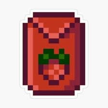 Stardew Valley Strawberry, Stardew Valley Party, Strawberry Seed Packet, Stardew Valley Tattoo, Seed Tattoo, Homescreen Icons, Strawberry Seed, Market Stall, Stardew Valley