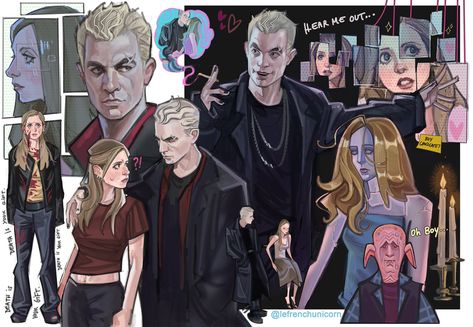 Buffy X Spike Fanart, Spike And Buffy Fanart, Spuffy Fan Art, Buffy The Vampire Slayer Fanart, Buffy Fanart, Buffy The Vampire Slayer Art, Spike Btvs, Spike Buffy, Buffy Summers