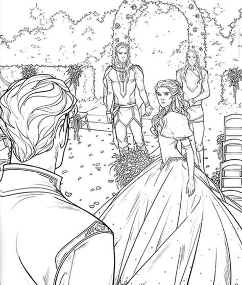 #acotar #acotarcoloringbook #feysand #rhysand #feyrearcheron #tamlinthetool Acotar Coloring Book Pages, Acotar Coloring Book, Court Of Wings And Ruin, Sarah Maas, Tree Drawings Pencil, Roses Book, Feyre And Rhysand, A Court Of Wings And Ruin, Detailed Coloring Pages