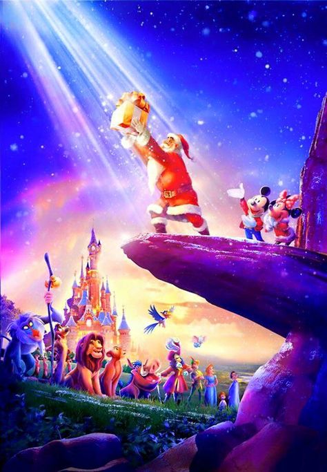 Disney Lion King Christmas Disney Christmas Movies, Disney Amor, Disney Merry Christmas, Disney Mignon, Tema Disney, Images Disney, Merry Christmas Images, Art Disney, Disney Holiday