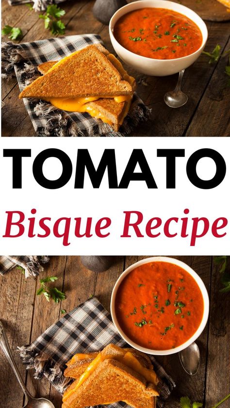 Tomato Bisque Tomato Bisque Soup Easy, Soup Easy Crockpot, Tomato Bouillon, Tomato Bisque Recipe, Bouillon Soup, Tomato Bisque Soup, Bisque Soup, Bisque Recipe, Tomato Bisque