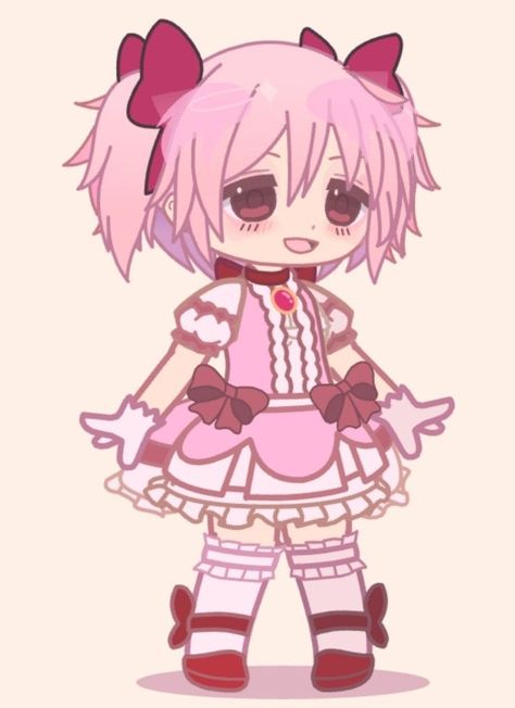 Madoka Gacha Club, Gacha Anime Characters, Madoka Magica Gacha Club, Cute Gacha Club Oc, Character Design Gacha, Kawaii Gacha Life Oc, Gacha Life 2 Ideas, Oc Ideas Gacha Club, Cutecore Gacha Oc