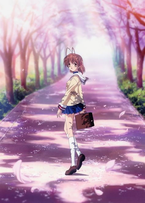 anime Clannad Wallpaper, Clannad Anime, Clannad After Story, Slice Of Life Anime, Kyoto Animation, Sakura Cherry Blossom, Cool Animations, All Anime, Vintage Wall Art