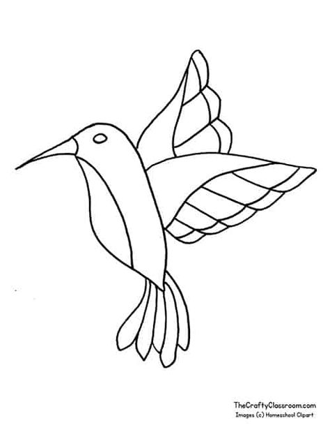 Hummingbird Craft Preschool, Hummingbird Template Free Printable, Hummingbird Crafts For Kids, Hummingbird Template, Bird Art For Kids, Hummingbird Crafts, Hummingbird Craft, 2nd Grade Crafts, Bird Template