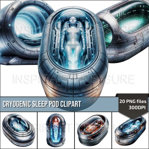 Cryogenic Chamber, Sleep Capsule, Sleep Pod, Sleeping Pods, Dnd Stories, Spaceship Interior, Sci Fi Novels, Laptop Backgrounds, Classic Sci Fi