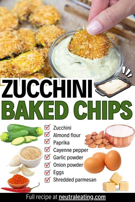 In need of healthy snacks on the go for work? We have the best healthy zucchini chips recipes! These parmesan garlic zucchini chips are so easy to make! Give our baked zucchini side dish recipes a try. Zucchini Chips Oven, Healthy Zucchini Chips, Crispy Zucchini Chips, Zucchini Side Dish, Vegetarian Finger Food, Zucchini Parmesan Crisps, Zucchini Side Dish Recipes, Appetizers Appetizers, Baked Zucchini Chips