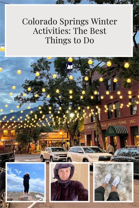 Looking for things to do in Colorado Springs this winter? From outdoor adventures to festive events, the city has something for everyone. #ColoradoSprings #coloradowinter #winterincolorado Things To Do In Winter Park Colorado, Best Things To Do In Colorado Springs, Colorado Springs Christmas, Things To Do In Colorado Springs Winter, Colorado Springs Winter, Colorado Springs Things To Do, Things To Do In Colorado, Zoo Lights, Cheyenne Mountain