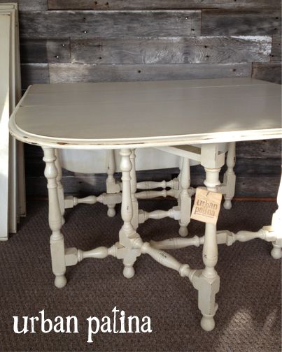 Garden Chairs and Gateleg Table Makeover Antique Drop Leaf Table, Gateleg Table, Annie Sloan Old White, Drop Leaf Dining Table, Garden Makeover, White Chalk Paint, Dark Wax, Table Makeover, Drop Leaf Table