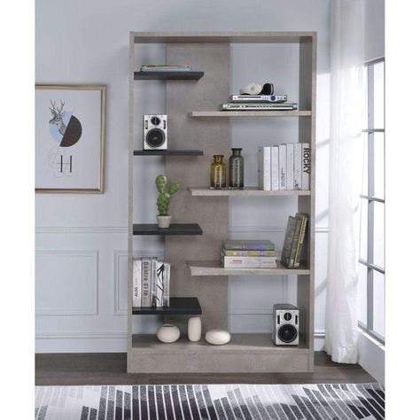 Acme Magna Bookshelf Bookcases 92532 Country Backsplash, Bedrooms Boho, Black Bookshelf, Chic Bedrooms, Shelves For Storage, Library Bookcase, Cube Bookcase, Etagere Bookcase, Wooden Bookcase