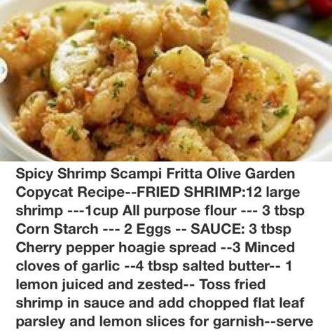 Olive Garden Shrimp Fritta Recipe, Negative Calorie Foods, Olive Recipes, Shrimp Recipes Easy, Pasta Dinners, Intuitive Eating, Bariatric Recipes, Cheap Meals, Fabulous Foods