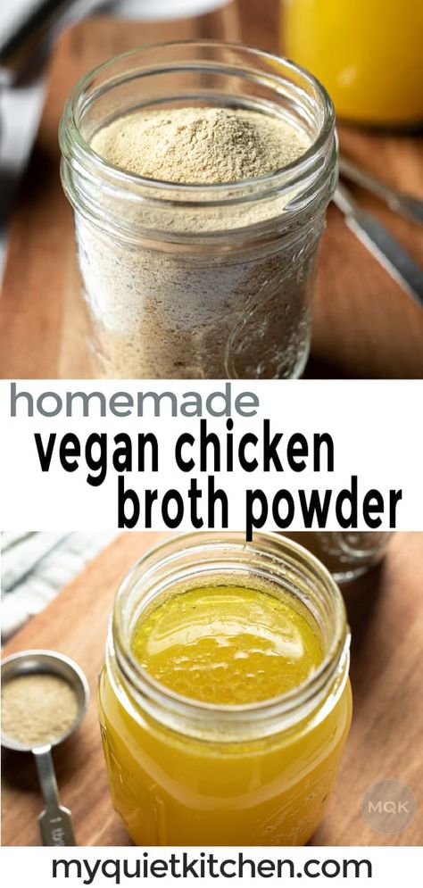 Vegan "Chicken" Broth, Bouillon & Seasoning Vegan Bone Broth Recipe, Vegan Chicken Broth, Oyster Mushroom Recipe, King Oyster Mushrooms, Vegan Staples, Vegan Cornbread, King Oyster, Bone Broth Recipe, Vegan Chicken