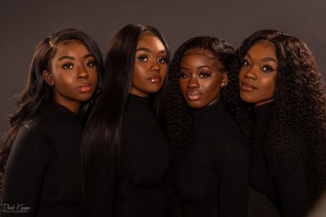 Cosmetologist Pictures, Bundles Photoshoot, Hair Photoshoot Ideas Weave Group, Hair Extension Photoshoot Ideas, Wig Photoshoot Ideas, Lux Photoshoot, Bestie Photoshoot Ideas Black, Hair Company Photoshoot Ideas, Company Photoshoot Ideas