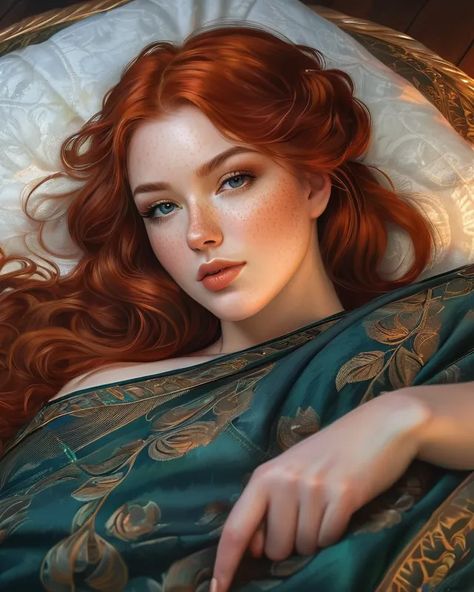 Redhead Character Art, Red Head Princess, Redhead Characters, Ginger Head, Red Lake, Dragon Age Characters, Redhead Girl, Dragon Age, Woman Face