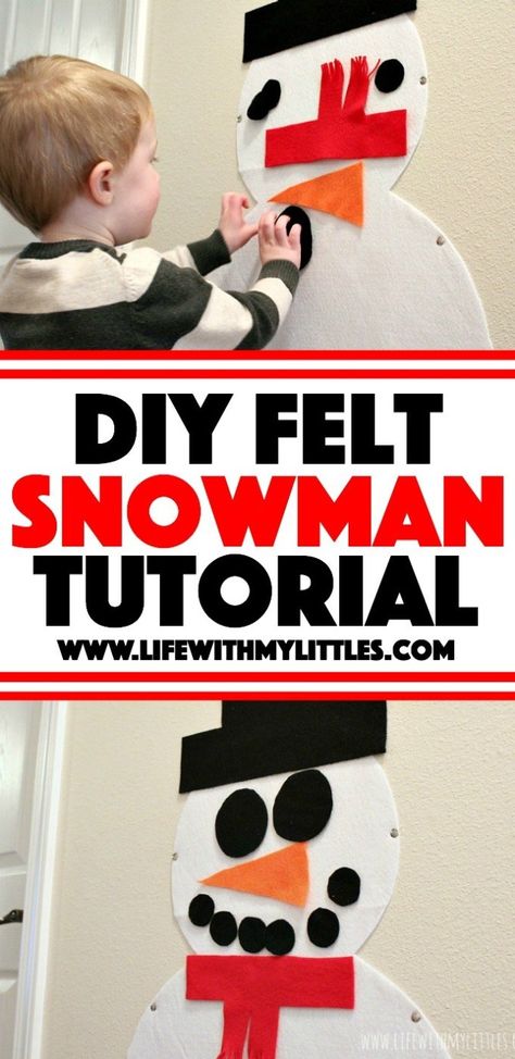 Sewing Ideas For Kids, Winter Crafts For Toddlers, Winter Theme Preschool, Easy Winter Crafts, Winter Crafts Preschool, Craft For Toddlers, Fun Winter Crafts, Felt Snowman, Flannel Board