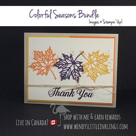 Create gorgeous Seasonal Layers and Colorful Seasons cards with the Colorful Seasons Bundle from Stampin' Up! Order online now! Colorful Seasons Stampin Up Cards, Stampin Up Colorful Seasons, Elegant Christmas Cards, Fall Cards Handmade, Thanksgiving Cards Handmade, Cards Masculine, Fall Greeting Cards, Cool Birthday Cards, Autumn Cards