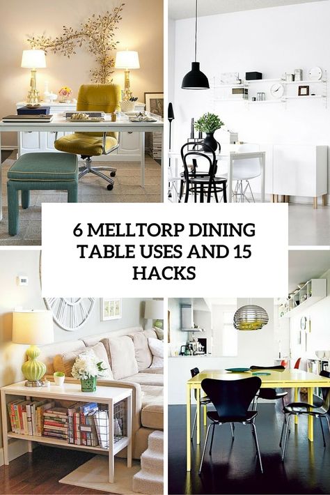 6 IKEA Melltorp Dining Table Uses And 15 Hacks Melltorp Table Hack, Melltorp Table, Ikea Melltorp, Kitchen Ideas Scandinavian, Ikea Dining Table, 10x10 Kitchen, Ikea Hemnes, White Dining Table, Diy Ikea Hacks