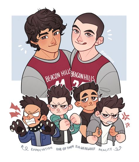 Stiles X Scott, Teen Wolf Fan Art, Teen Wolf Stydia, Wolf Comics, Teen Wolf Art, Sterek Fanart, Drawing Anime Bodies, Supernatural Comic, Teen Wolf Scott