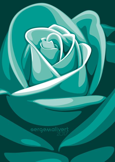 Monochromatic Flower Painting, Monochromatic Art Ideas, Monochromatic Drawing, Monochromatic Flowers, Monochromatic Painting, Wpap Art, Monochromatic Art, Geometric Shapes Art, Art Apps