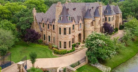 Have you dreamed of living in a castle? This Southlake home certainly looks like one Castle Nails, Southlake Texas, No Grass Backyard, Double Glass Doors, Mega Mansions, Automatic Gate, Mansions Homes, A Castle, Fort Worth Texas