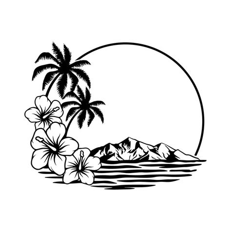 Hawaii Clip Art, Hawaiian Clipart, Hawaiian Leaf, Hawaii Flowers, Beach Svg, Hawaiian Flower, Hawaiian Theme, Sublimation Projects, Tshirt Ideas