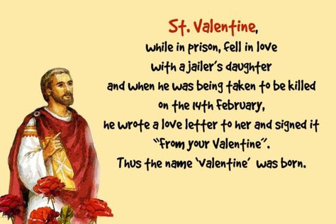 How Valentine’s Day Started? | Valentine’s Day History and Facts St Valentine Facts, Saint Valentine Story, History Of St Valentine, What Is Valentine, Valentine's Day Origin, Valentine Pictures, Love Letter To Her, Valentines Day History, Valentine History