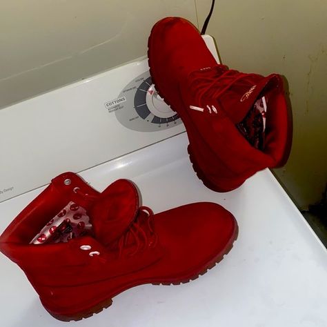 RED TIMBERLAND Red Timberland Boots Outfit, Timberland Boots Outfit Baddie, Red Timberland Boots, Red Timberlands, Timberland Boots Outfit, Boots Timberland, Shoes Boots Timberland, Timberlands, Timberlands Shoes