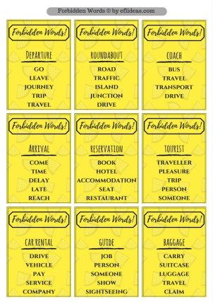 Forbidden Words! Game 30 Seconds Game Cards, Travel Vocabulary, Taboo Cards, Hot Seat Questions, Taboo Game, Ceremony Songs, Questions For Friends, Hot Seat, Interview Questions And Answers