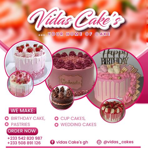 Cake Business Flyer Design, Cake Flyer Design Ideas, Cake Poster Design Ideas, Cake Flyer Design, Cake Bakery Shop, Sparkly Wedding Cakes, Pull Up Banner Design, Patisserie Design, Baking Logo Design