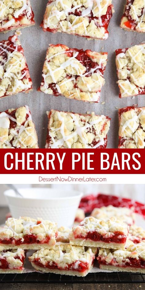 Cherry Pie Bars Recipe, Cherry Pie Filling Recipes, Rugelach Recipe, Cherry Pie Bars, Buttery Sugar Cookies, Cranberry Bars, Homemade Cherry Pies, Cherry Bars, Cherry Pie Recipe