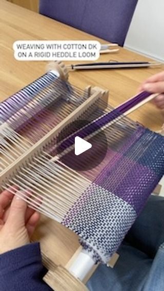 TabbyandTweed on Instagram: "Weaving with some cotton double knit yarn using one of our rigid heddle looms.   Our weaving loom kits are available to purchase in our TabbyandTweed website and TabbyandTweed Etsy shops.  #weavingloom #rigidheddleloom #rigidheddleloomweaving #rigidheddle #loom #cottonweaving #scarfweaving #craftingideas" Rigid Heddle Weaving Projects, Rigid Heddle Weaving Patterns, Rigid Heddle Weaving, Heddle Loom, Weaving Loom, Weaving Projects, Clever Crafts, Weaving Patterns, Double Knit