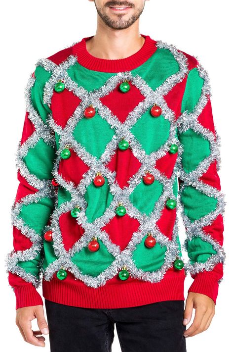 PRICES MAY VARY. 100% Acrylic Imported Pull On closure Hand Wash Only COMFY COZY Our Ugly Christmas Sweaters for Men are perfect for staying warm and cozy this holiday season. Great for layering or wearing on it’s own, stay comfortable even if the rest of your family makes the holidays awkward. TACTFULLY TACKY With wild and imaginative embellishment on these Ugly Christmas Sweaters, you’re sure to be the life of the party at whatever holiday party you end up at, even if you weren’t invited! HOLI Ugly Christmas Sweater Diy Funny, Diy Christmas Sweater, Ugly Sweater Contest, Diy Ugly Christmas Sweater, Elf Sweater, Mens Ugly Christmas Sweater, Fun Clothing, Tipsy Elves, Ugly Xmas Sweater