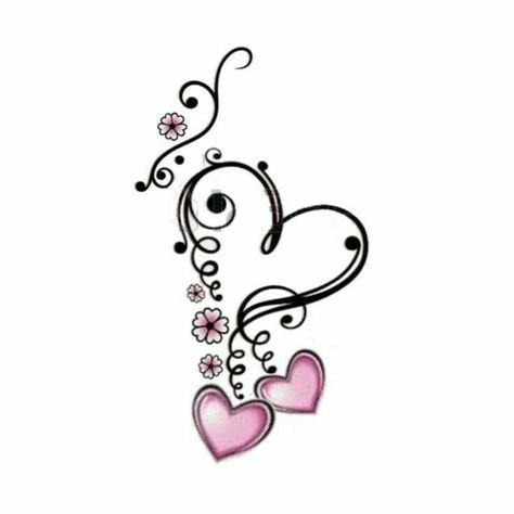 Cute Easy Tattoos For Women, Love You Lots Tattoo, Teacher Tattoos For Women, Tattoos For Women Heart, Small Flowers Tattoos, Heart And Butterfly Tattoo, Grandchildren Tattoo Ideas Grandmothers, Angel Tatoos, Anastasia Tattoo