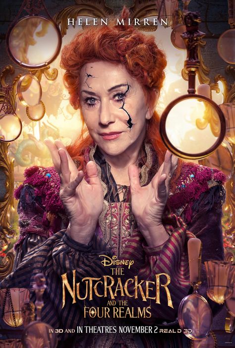 The Nutcracker and the Four Realms - Helen Mirren poster Mother Ginger, Nutcracker Movie, Disney Nutcracker, Nutcracker And The Four Realms, Mackenzie Foy, Tv Program, Disney Posters, Film Disney, Sugar Plum Fairy