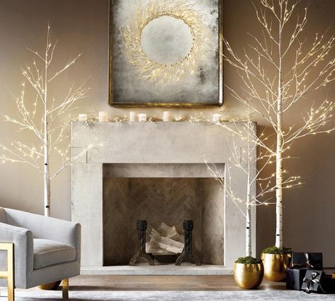 Restoration Hardware fireplace styling Master Fireplace, Gypsum Mineral, Fireplace Logs, Holiday Trees, Wooden Christmas Decorations, Fireplace Remodel, Selenite Crystal, Idea Board, Fireplace Design