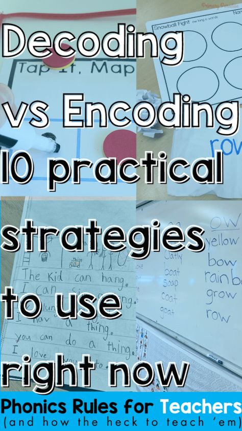 Decoding and Encoding: What's the Difference and How to Practice Encoding Vs Decoding, Encoding Activities, Decoding Activities, Decoding Strategies, Fluency Passages, Decoding Words, Lesson Plans For Toddlers, Short Vowel Words, Phonics Rules