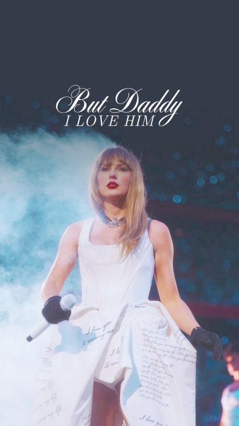 But daddy I love him #taylerswift #tayloreras #ttpd #butdaddyilovehim #wallpaper Love Him Wallpaper, I Love Him Wallpaper, Him Wallpaper, But Daddy I Love Him, Daddy I Love Him, Taylor Swift Photoshoot, Swift Facts, Taylor Lyrics, Taylor Swift Cute