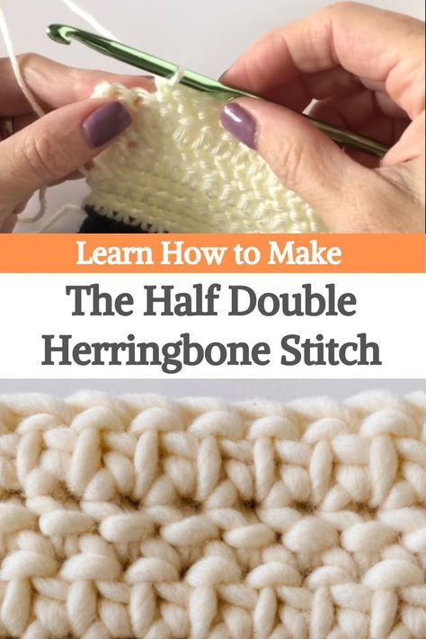 Herringbone Half Double Crochet Scarf, Herringbone Half Double Crochet Blanket, Herringbone Half Double Crochet, Herringbone Half Double Crochet Stitch Tutorial, Herringbone Dc Crochet Stitch, Men Scarf Crochet Pattern, How To Do A Half Treble Crochet Stitch, Double Herringbone, Farm Crafts