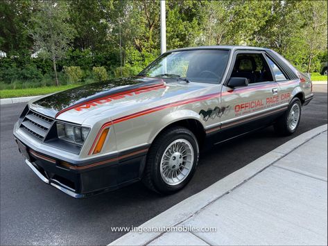 This 1979 Mustang Pace Car Edition is 1-of-2,402 featuring the V8/4-Speed drivetrain combination. It presents superbly and only needs a new owner. #Ford, #Mustang, #PaceCar 1979 Mustang, 1979 Ford Mustang, Car Mustang, Foxbody Mustang, Fox Body Mustang, Indianapolis 500, Cars And Coffee, Barn Finds, Rear Window