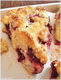 Honey Butter Glaze, Blackberry Scones, Baking Scones, Butter Glaze, Scone Recipes, Blueberry Scones, Honey Butter, Scone Recipe, Rise And Shine