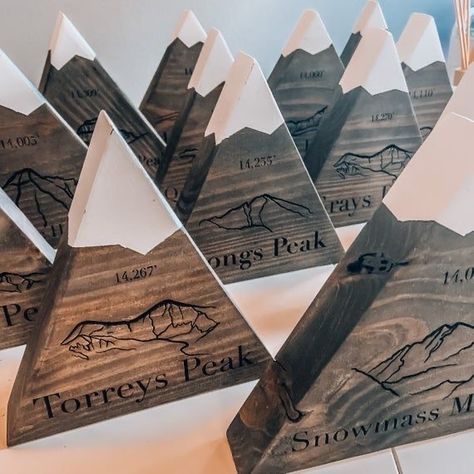 Mountain Table Numbers, Mountain Theme Wedding, Colorado 14ers, Story Wedding, Love Story Wedding, Wedding Logo, National Park Wedding, Air Bnb, Wood Christmas Ornaments